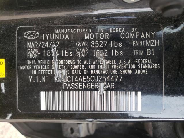 Zdjęcie 10 z aukcji – 2012 HYUNDAI ACCENT z VIN KMHCT4AE5CU254477