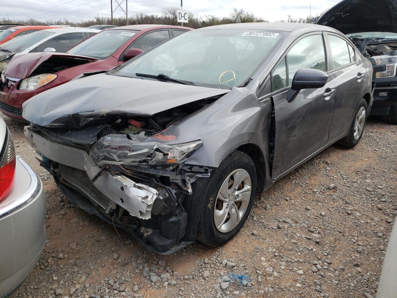 Photo 2 from auction – 2014 HONDA CIVIC LX with VIN 19XFB2F53EE050585