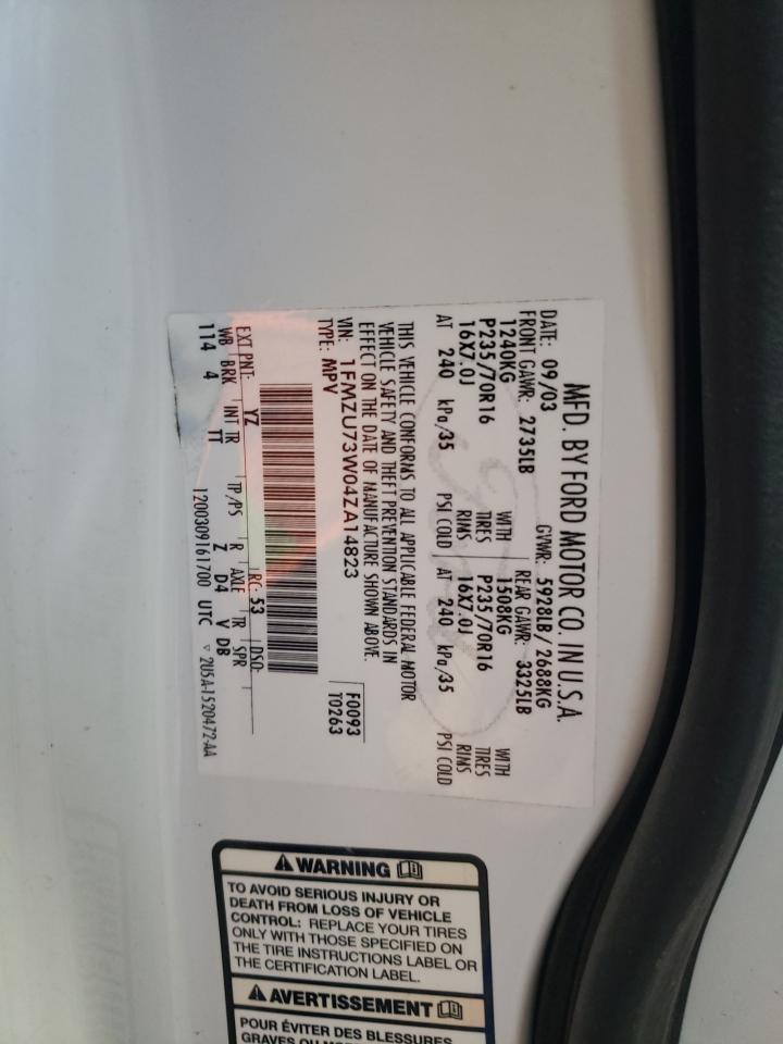 Photo 10 from auction – 2004 FORD EXPLORER X with VIN 1FMZU73W04ZA14823