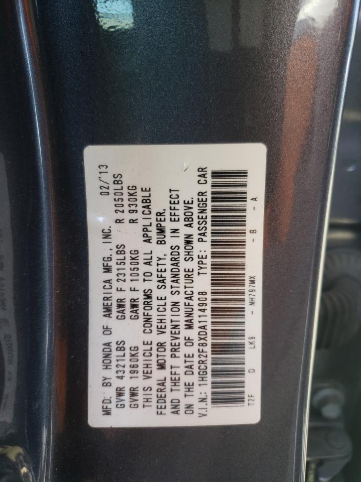 Photo 10 from auction – 2013 HONDA ACCORD with VIN 1HGCR2F8XDA114908