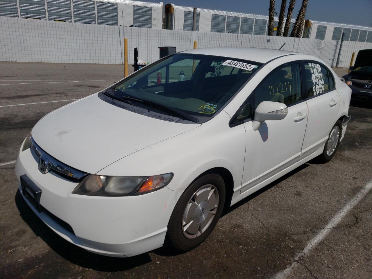Photo 2 from auction – 2007 HONDA CIVIC HYBR with VIN JHMFA36227S022922