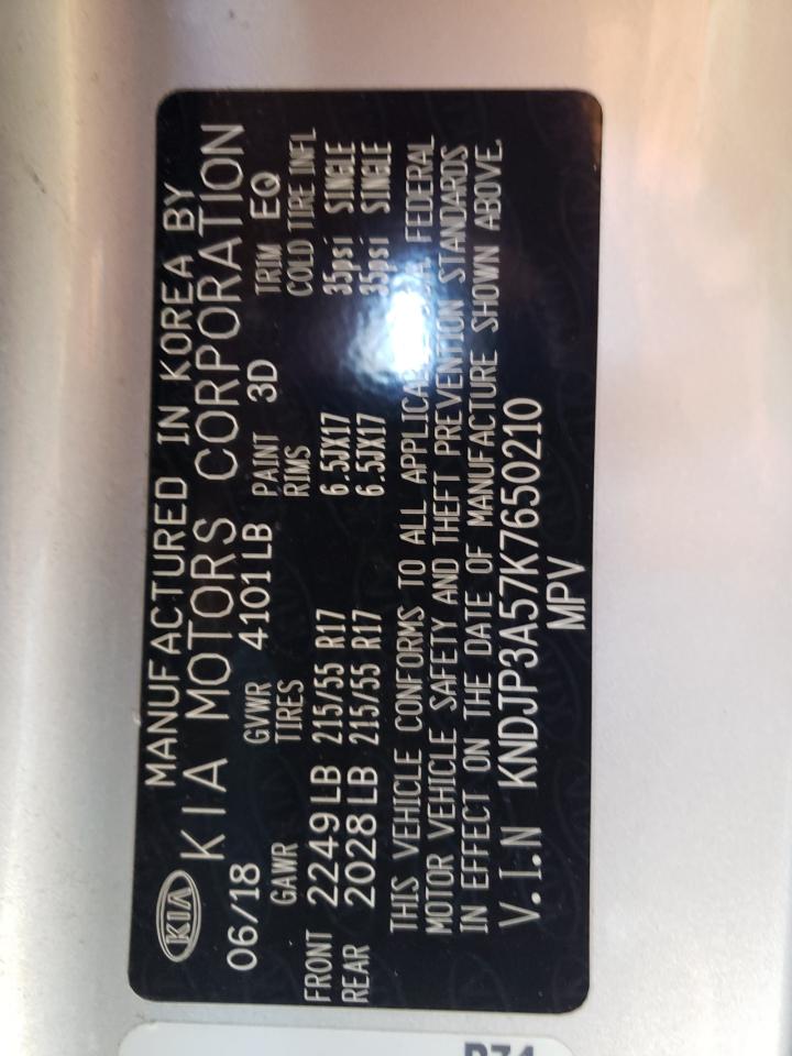 Photo 10 from auction – 2019 KIA SOUL + with VIN KNDJP3A57K7650210