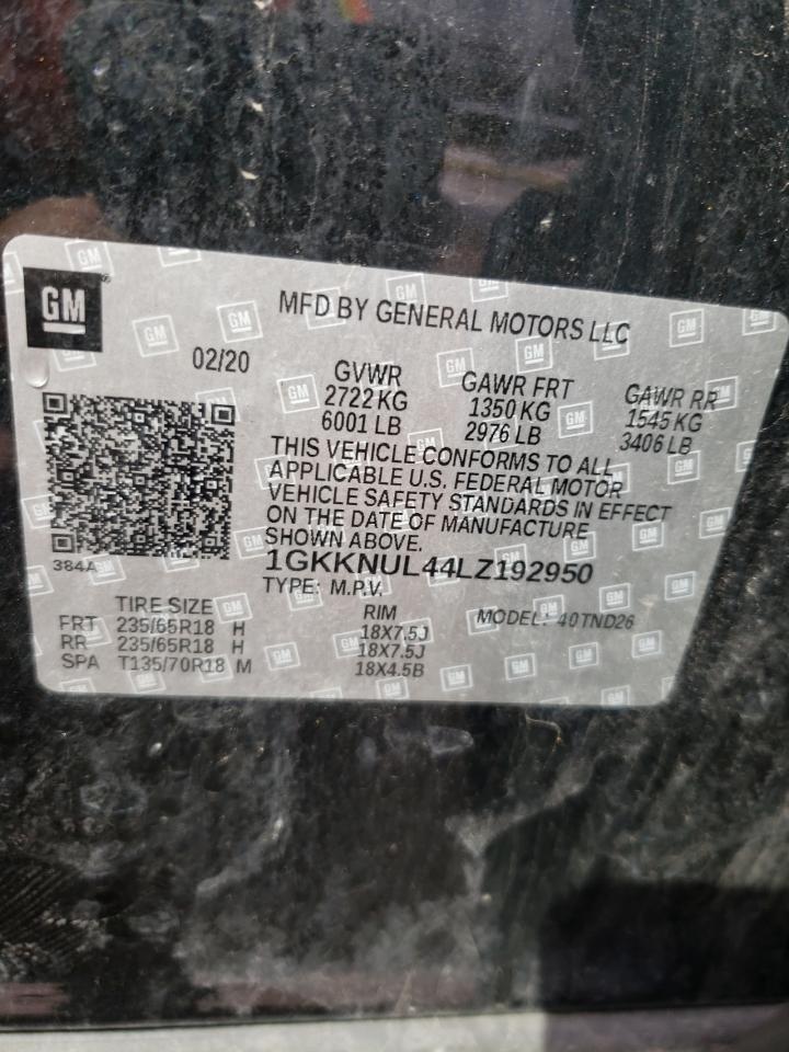 Photo 10 from auction – 2020 GMC ACADIA SLT with VIN 1GKKNUL44LZ192950