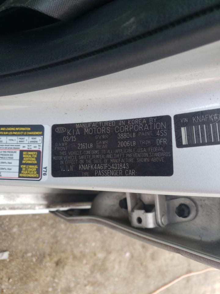Photo 10 from auction – 2015 KIA FORTE LX with VIN KNAFK4A61F5431843