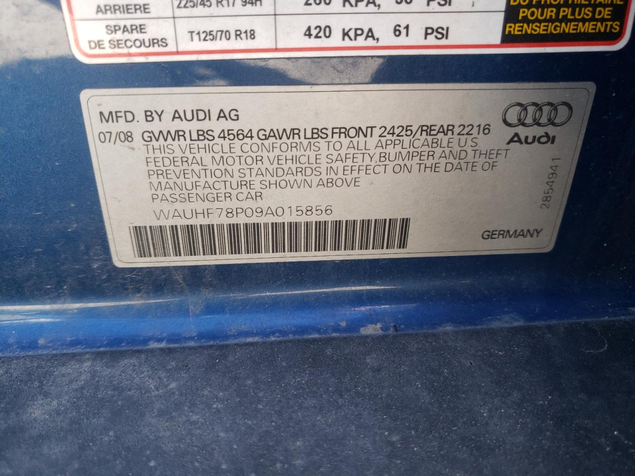 Photo 10 from auction – 2009 AUDI A3 with VIN WAUHF78P09A015856