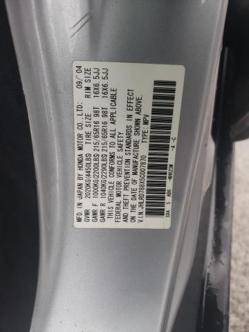 Photo 10 from auction – 2005 HONDA CR-V EX with VIN JHLRD788X5C007870
