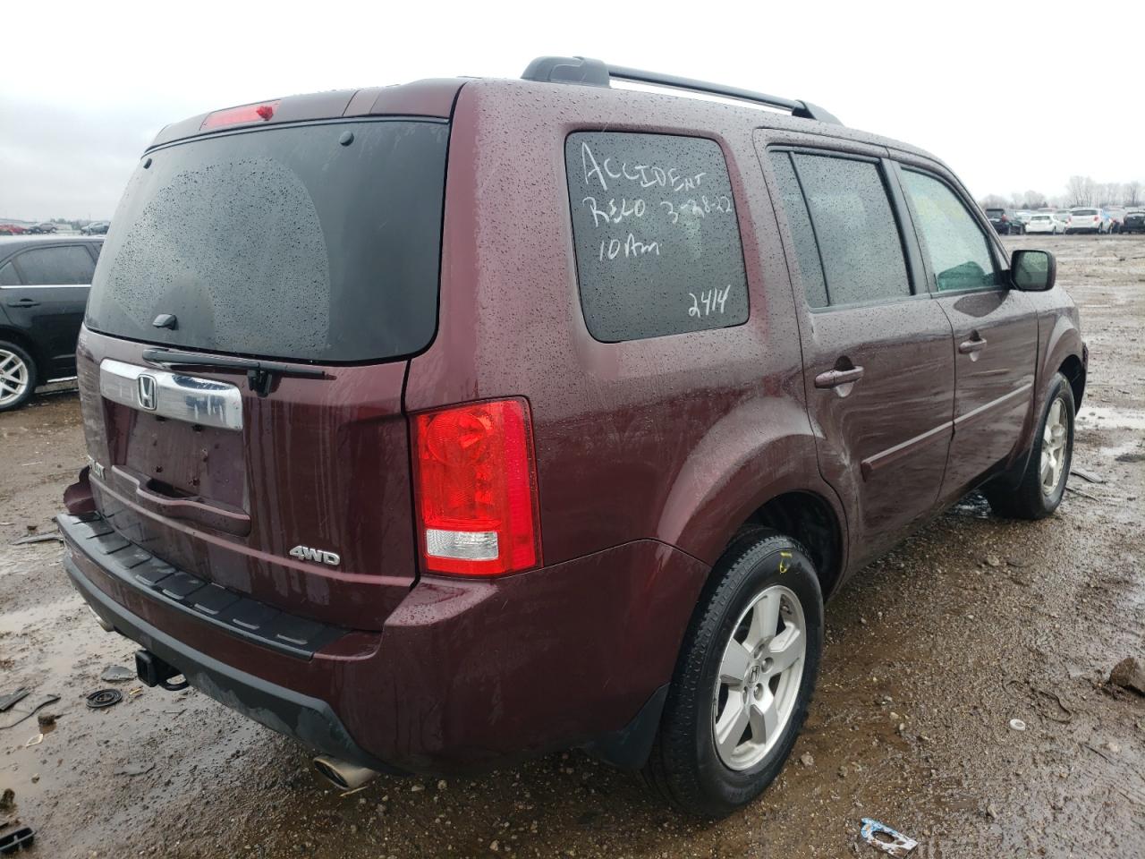 Photo 4 from auction – 2011 HONDA PILOT EXL with VIN 5FNYF4H52BB060794