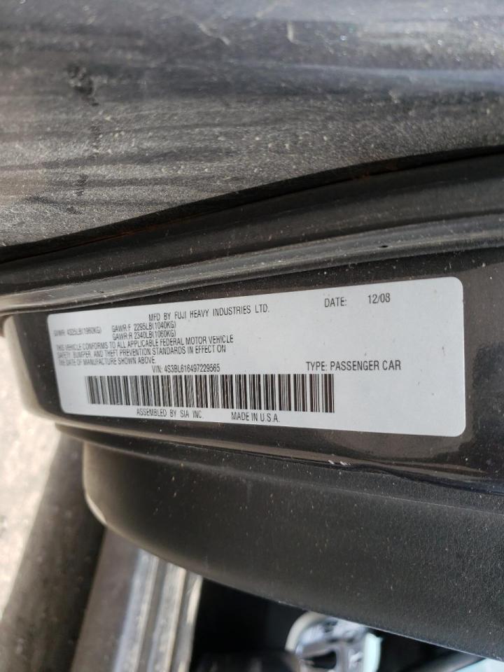 Photo 10 from auction – 2009 SUBARU LEGACY 2.5 with VIN 4S3BL616497229565