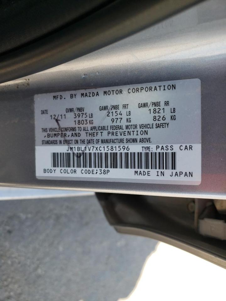 Photo 10 from auction – 2012 MAZDA 3 I with VIN JM1BL1V7XC1581596