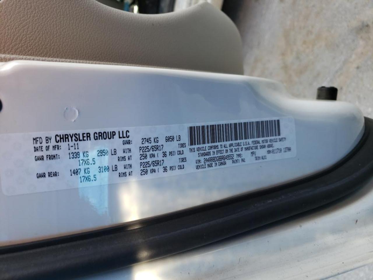 Zdjęcie 10 z aukcji – 2011 CHRYSLER TOWN & COU z VIN 2A4RR8DG8BR649552