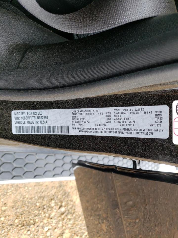 Photo 10 from auction – 2020 RAM 1500 LARAM with VIN 1C6SRFJT3LN392691