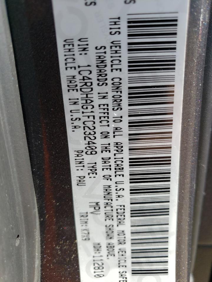 Photo 10 from auction – 2015 DODGE DURANGO SX with VIN 1C4RDHAG1FC232409