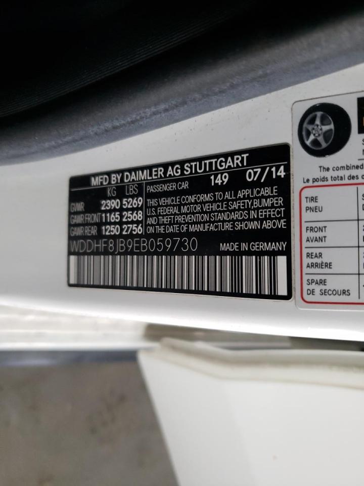 Photo 10 from auction – 2014 MERCEDES-BENZ E 350 4MAT with VIN WDDHF8JB9EB059730