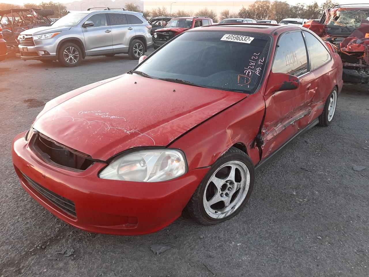 Photo 2 from auction – 2000 HONDA CIVIC EX with VIN 1HGEJ8146YL033342