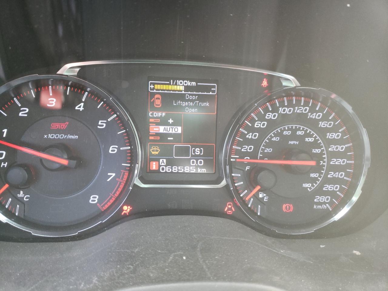 Photo 8 from auction – 2018 SUBARU WRX STI with VIN JF1VA2M60J9813273