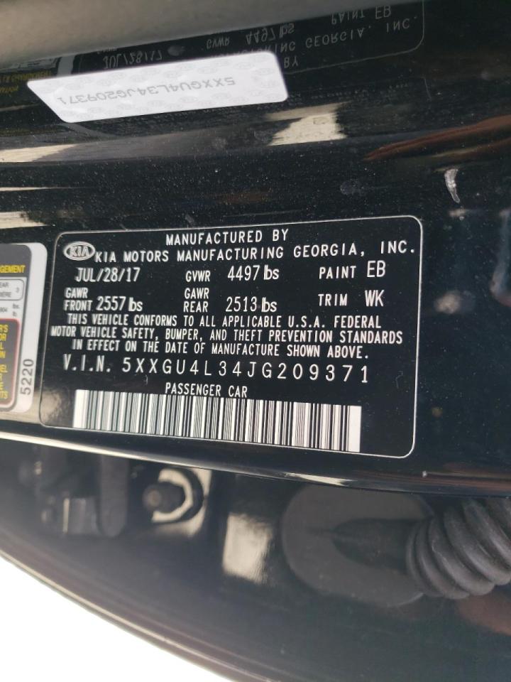 Photo 10 from auction – 2018 KIA OPTIMA EX with VIN 5XXGU4L34JG209371