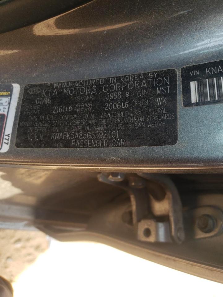 Photo 10 from auction – 2016 KIA FORTE LX with VIN KNAFK5A85G5592401