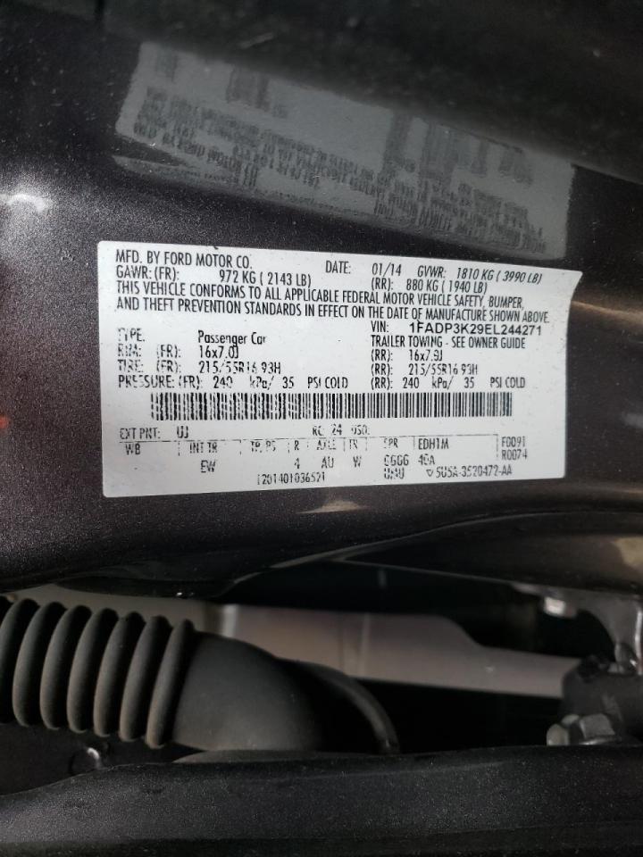 Photo 10 from auction – 2014 FORD FOCUS SE with VIN 1FADP3K29EL244271