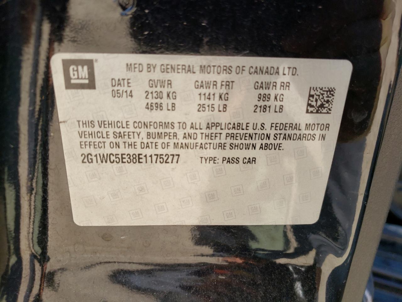 Photo 10 from auction – 2014 CHEVROLET IMPALA LIM with VIN 2G1WC5E38E1175277