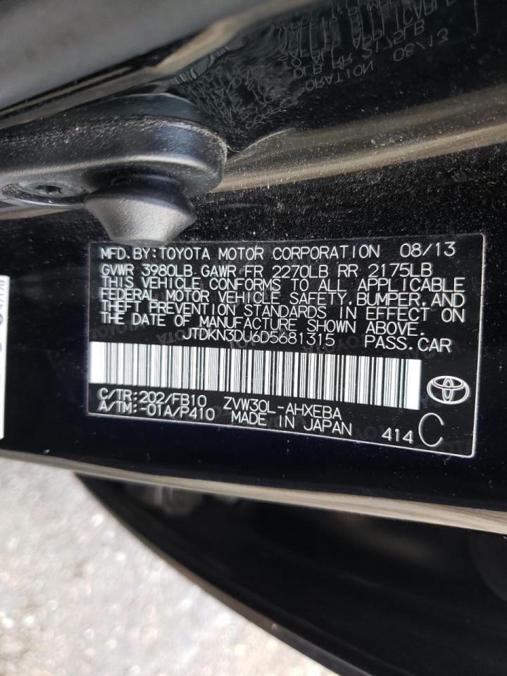 Photo 10 from auction – 2013 TOYOTA PRIUS with VIN JTDKN3DU6D5681315