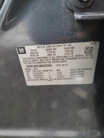 Photo 10 from auction – 2011 CHEVROLET EQUINOX LT with VIN 2CNFLEEC3B6233393