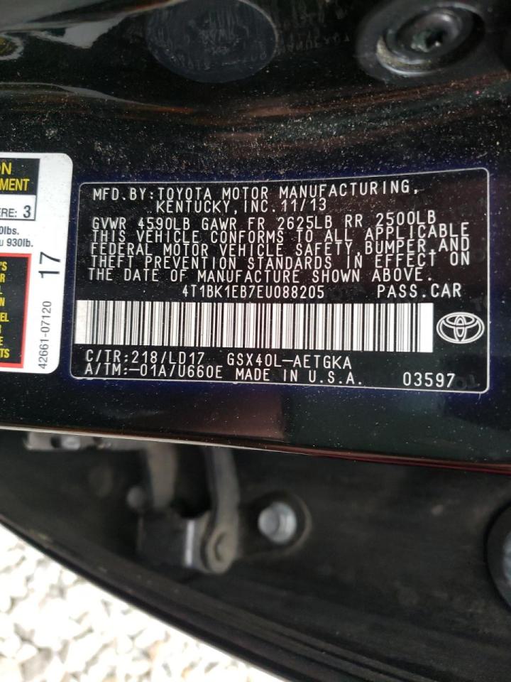 Photo 10 from auction – 2014 TOYOTA AVALON BAS with VIN 4T1BK1EB7EU088205