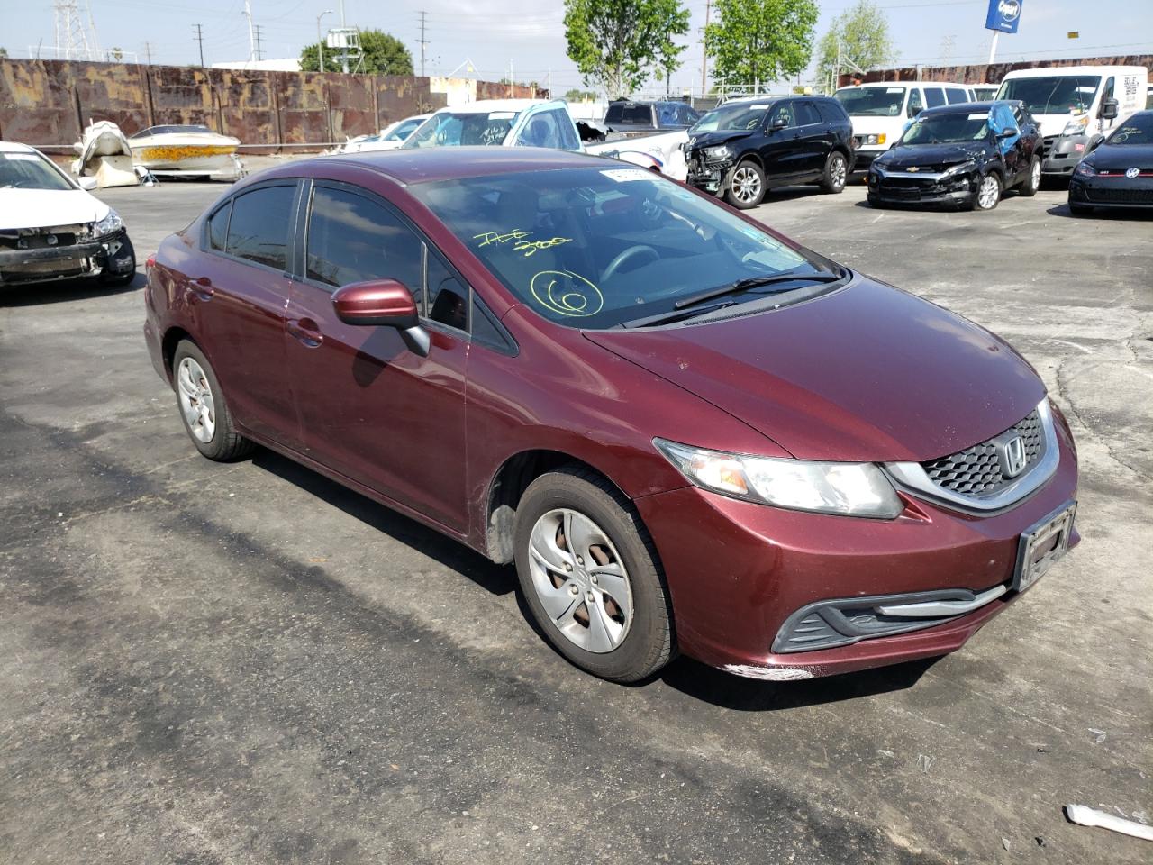 Photo 1 from auction – 2015 HONDA CIVIC LX with VIN 2HGFB2F50FH514374
