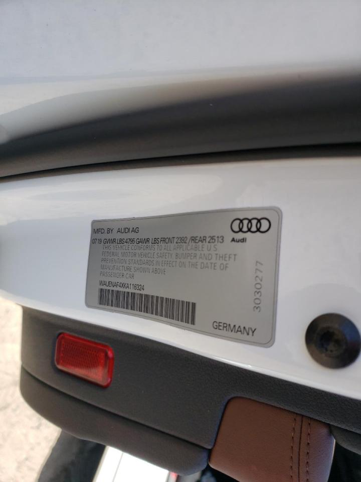Photo 10 from auction – 2019 AUDI A4 PREMIUM with VIN WAUENAF4XKA116324