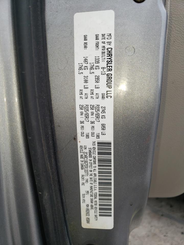 Photo 10 from auction – 2014 CHRYSLER TOWN & COU with VIN 2C4RC1BG7ER133771