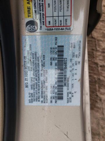 Photo 10 from auction – 2007 MERCURY MILAN PREM with VIN 3MEHM08107R668023