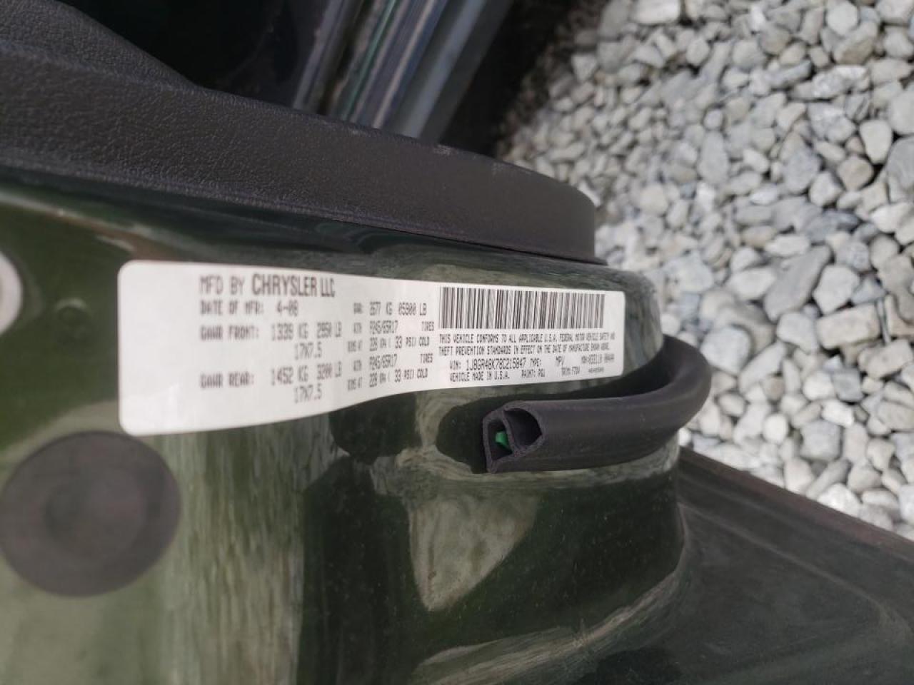 Photo 10 from auction – 2008 JEEP GRAND CHER with VIN 1J8GR48K78C215847