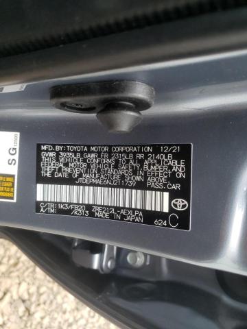 Photo 10 from auction – 2022 TOYOTA COROLLA LE with VIN JTDEPMAE6NJ211739
