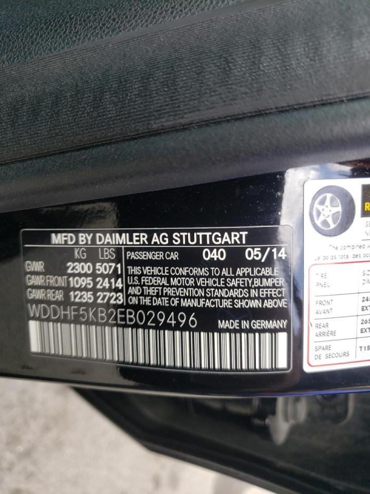Photo 10 from auction – 2014 MERCEDES-BENZ E 350 with VIN WDDHF5KB2EB029496