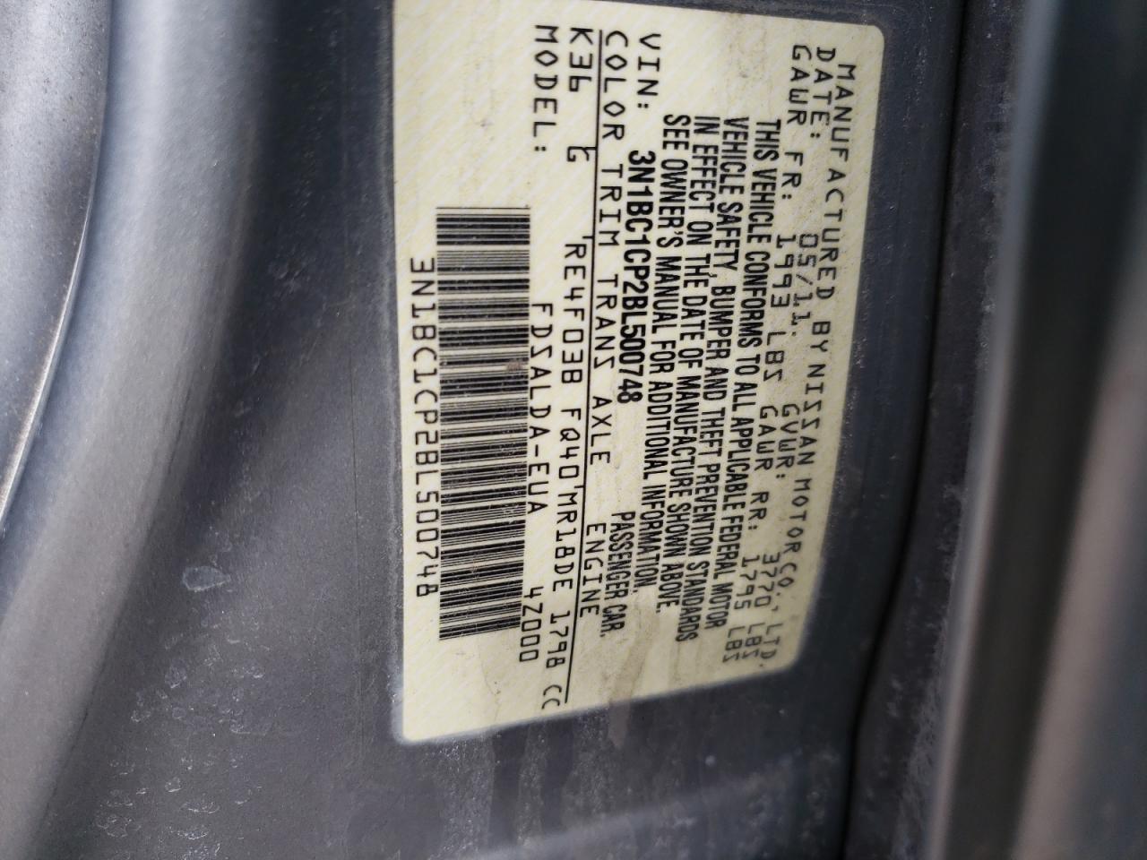 Foto 10 de la subasta – 2011 NISSAN VERSA S con VIN 3N1BC1CP2BL500748