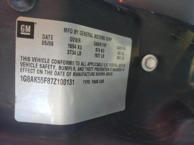 Photo 10 from auction – 2007 SATURN ION with VIN 1G8AK55F87Z100131