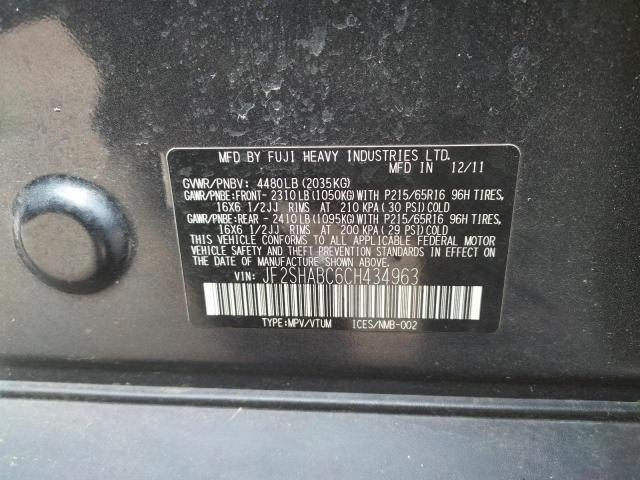 Photo 10 from auction – 2012 SUBARU FORESTER 2 with VIN JF2SHABC6CH434963