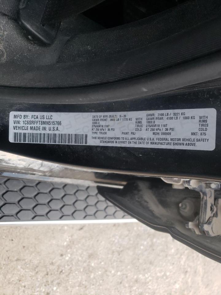 Photo 10 from auction – 2021 RAM 1500 BIG H with VIN 1C6SRFFT8MN515766