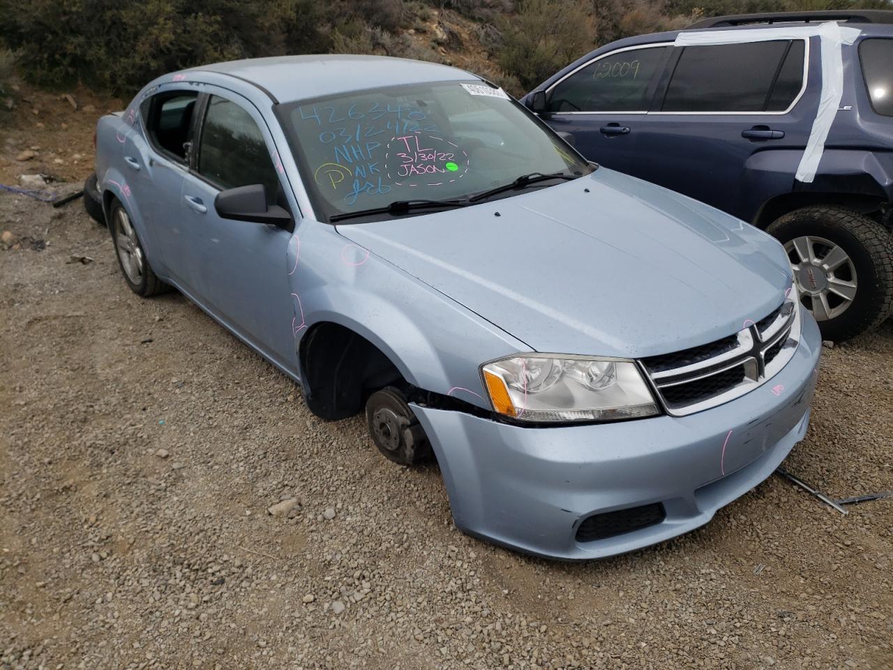 DODGE AVENGER SE 2013 with VIN 1C3CDZAB7DN637695 - Photo from auction