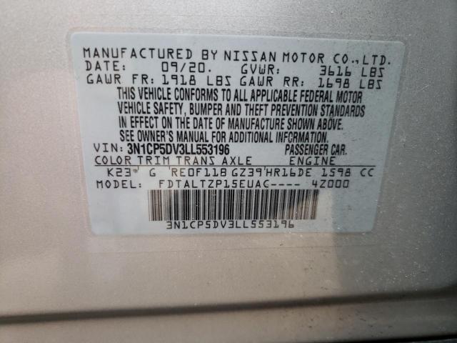 Photo 10 from auction – 2020 NISSAN KICKS SR with VIN 3N1CP5DV3LL553196