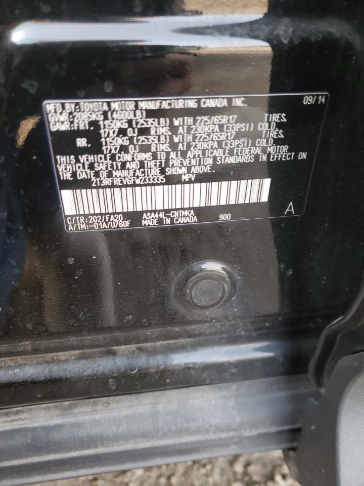 Photo 10 from auction – 2015 TOYOTA RAV4 XLE with VIN 2T3RFREV6FW233335
