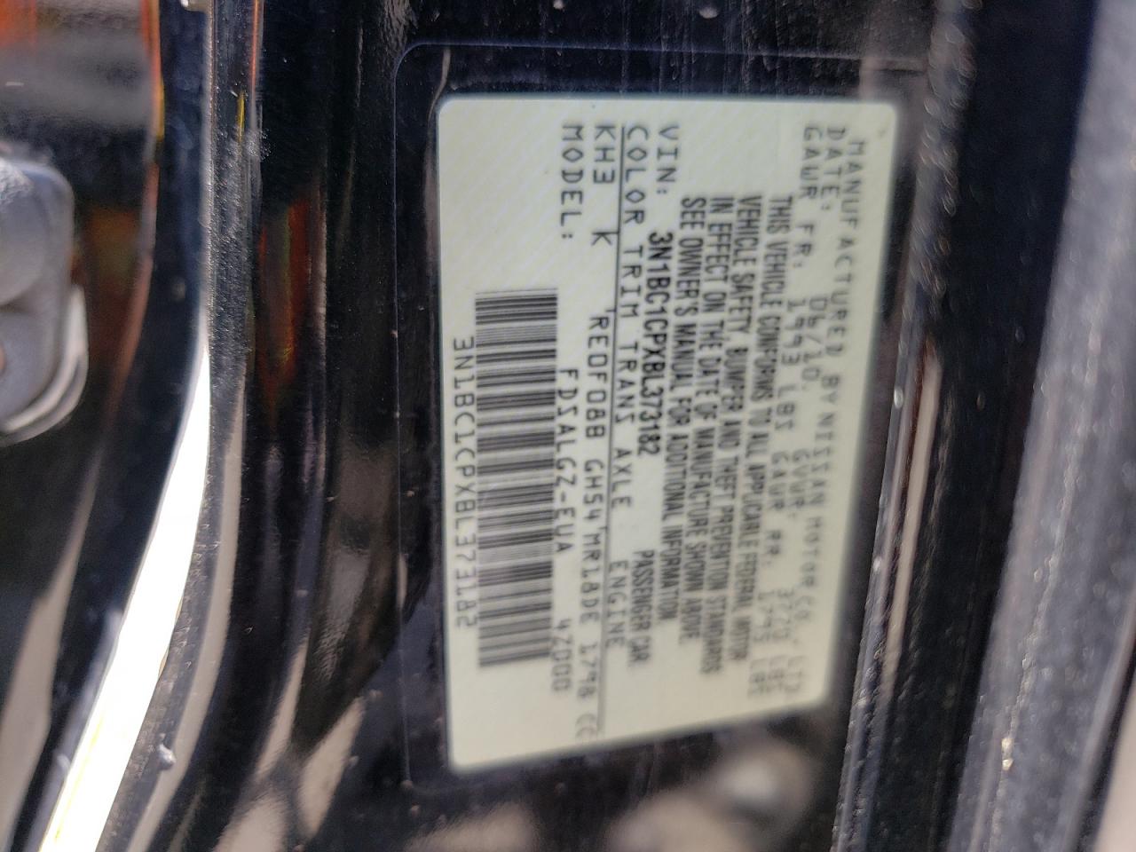 Photo 10 from auction – 2011 NISSAN VERSA S with VIN 3N1BC1CPXBL373182