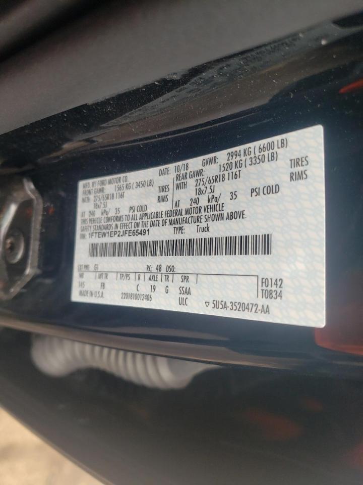 Photo 10 from auction – 2018 FORD F150 SUPER with VIN 1FTEW1EP2JFE65491