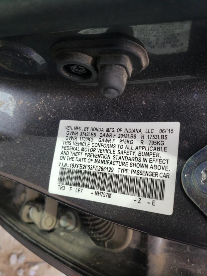 Photo 10 from auction – 2015 HONDA CIVIC LX with VIN 19XFB2F53FE266129