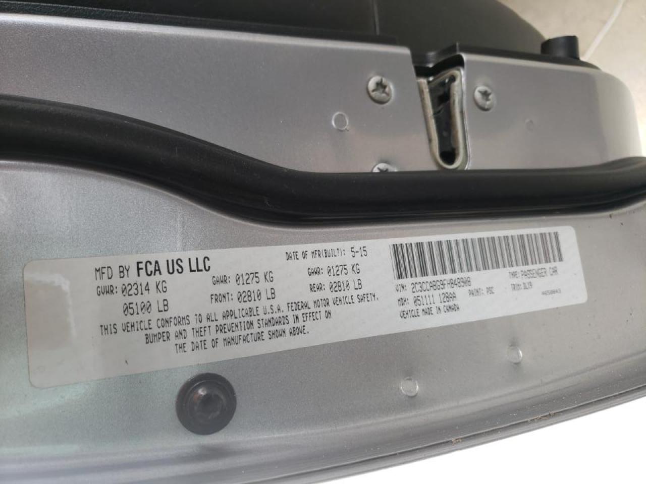 Photo 10 from auction – 2015 CHRYSLER 300 S with VIN 2C3CCABG9FH848908