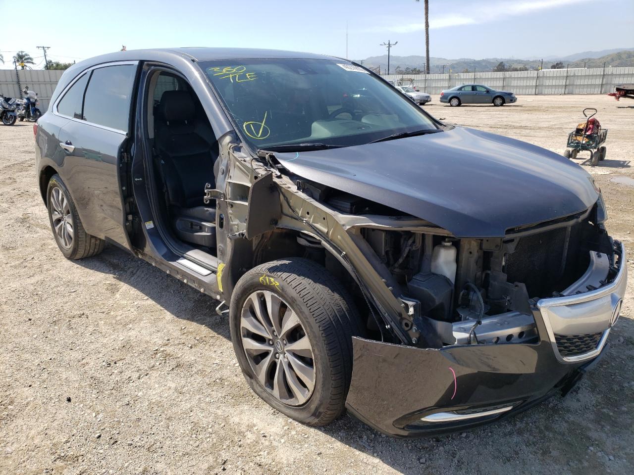 ACURA MDX TECHNO 2014 with VIN 5FRYD4H45EB001867 - Photo from auction