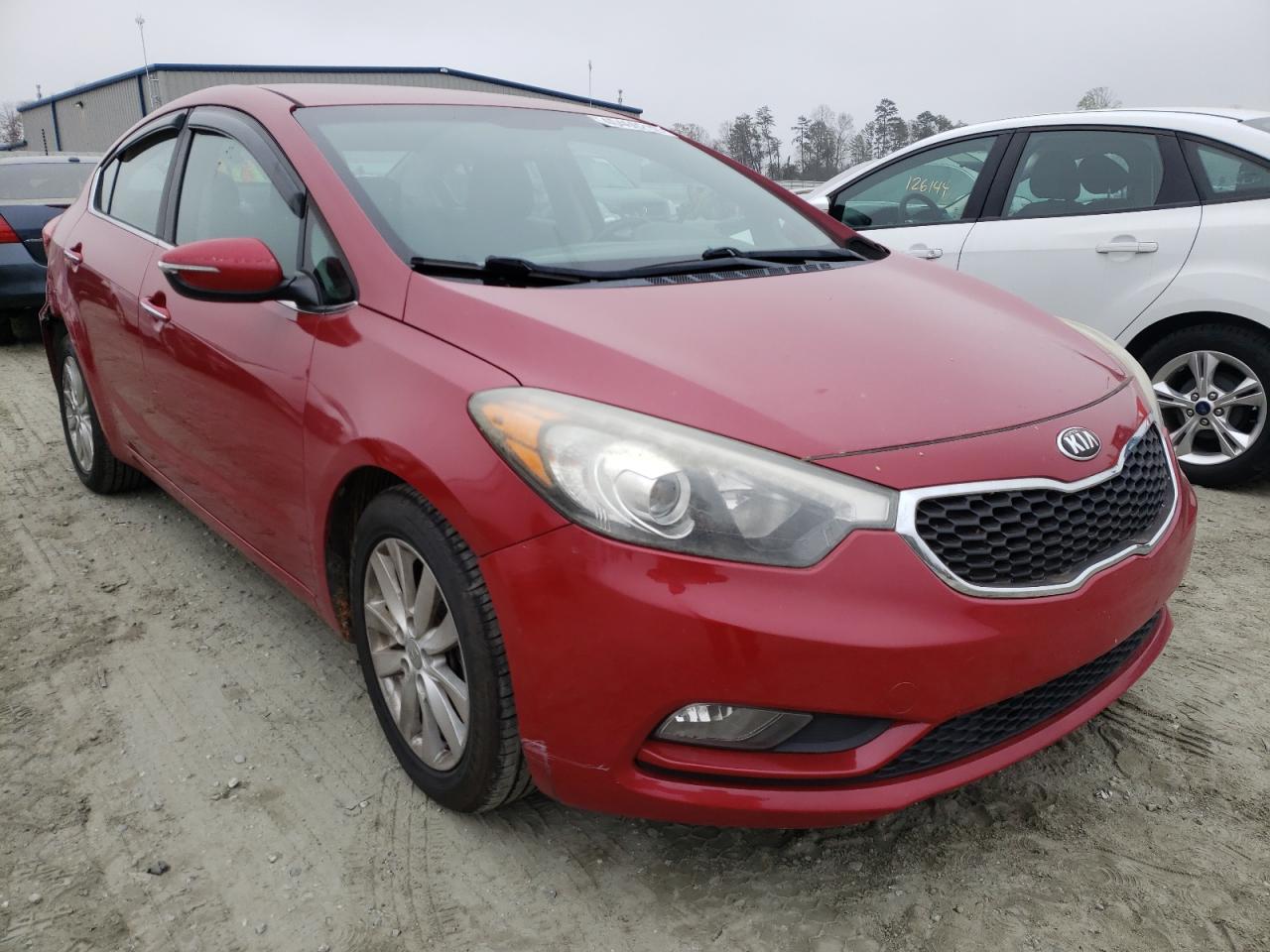 KIA FORTE EX 2014 with VIN KNAFX4A88E5050279 - Photo from auction