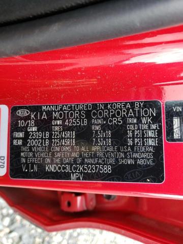 Photo 10 from auction – 2019 KIA NIRO EX with VIN KNDCC3LC2K5237588