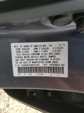 Photo 10 from auction – 2011 ACURA TL with VIN 19UUA8F55BA007881