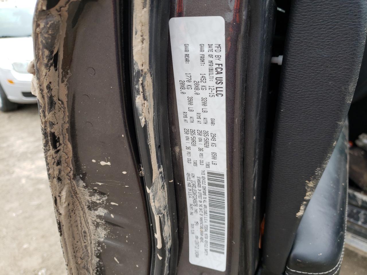 Photo 10 from auction – 2015 DODGE DURANGO CI with VIN 1C4RDJEGXFC245676