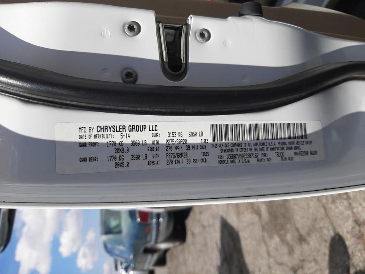 Photo 10 from auction – 2014 RAM 1500 LARAM with VIN 1C6RR7VM0ES387167